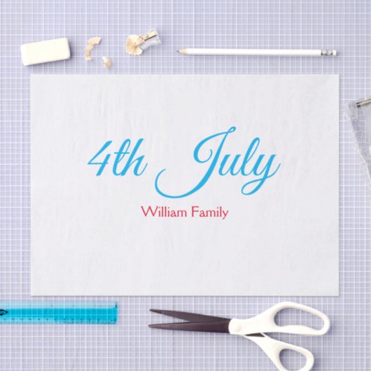 4th Juli onafhankelijkheidsdag voeg naamtekst toe  Tissuepapier (Craft)