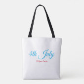 4th Juli onafhankelijkheidsdag voeg naamtekst toe Tote Bag (Achterkant)