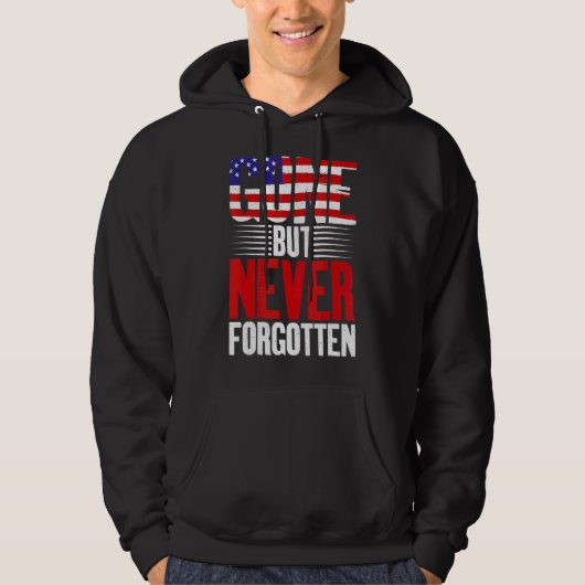 4th juli weg maar nooit vergeten veteranen memoria hoodie (Voorkant)