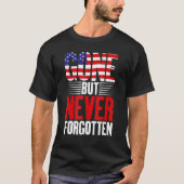 4th juli weg maar nooit vergeten veteranen memoria t-shirt (Voorkant)