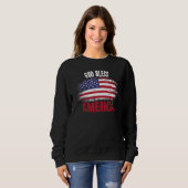 4th july apparel USA american flag 4th of july for Trui (Voorkant volledig)