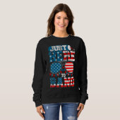 4th july apparel USA american flag 4th of july for Trui (Voorkant volledig)