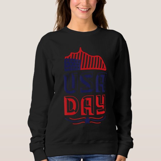 4th july apparel USA american flag 4th of july for Trui (Voorkant)