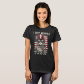 4th July Cat Lover, I Love Meowica Funny Patriotic T-shirt (Voorkant volledig)