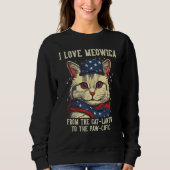 4th July Cat Mom I Love Meowica Patriotic Cat Wome Trui (Voorkant)