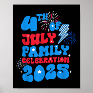 4th July Familieviering 2025 Patriottische Indepen Poster