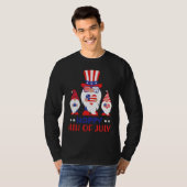 4th July Gnome Happy 4th July US flag T-shirt (Voorkant volledig)