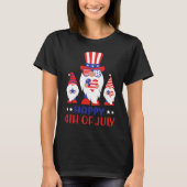 4th July Gnome Happy 4th July US flag T-shirt (Voorkant)