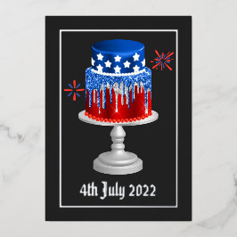 4th July Independence Day Folie Feestdagenkaart