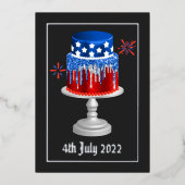 4th July Independence Day Folie Feestdagenkaart (Voorkant)