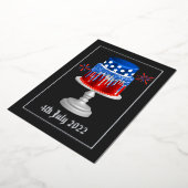 4th July Independence Day Folie Feestdagenkaart (Gedraaid)