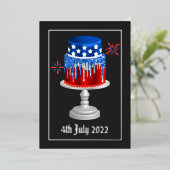 4th July Independence Day Folie Feestdagenkaart (Staand Voorkant)