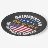 4th July Independence Day Papieren Bordje (Gekanteld)