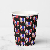 4th July Kleding Amerika Vlag Patriottisch lint Papieren Bekers (Rechts)