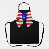 4th July Kleding Amerika Vlag Patriottisch lint Schort (Voorkant)