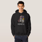 4th july Patriotic eagle flag Independence Day Ame Hoodie (Voorkant volledig)