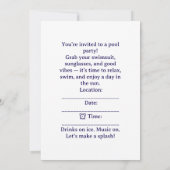 4th July Pool Party with Hippo in Bikini  Kaart (Achterkant)