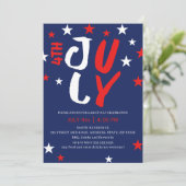 4th July Stars Family Reunion Kaart (Staand voorkant)