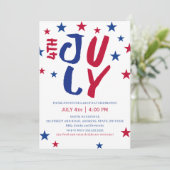 4th July Stars Family Reunion Kaart (Staand voorkant)