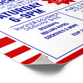 4th July summer block party small business event Poster (Hoek)