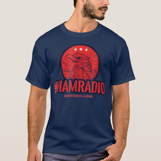 4th july US Ham Radio  - Patriotic shirts for (Voorkant)