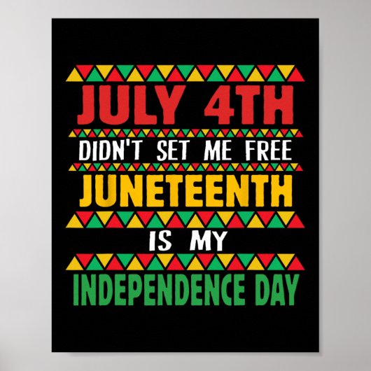 4th liet me niet vrij Juneteenth is mijn onafhanke Poster (Voorkant)