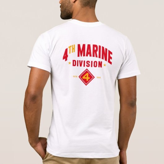 4th Marine Division "Fighting Fourth" op maat T-shirt (Achterkant)