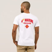4th Marine Division "Fighting Fourth" op maat T-shirt (Achterkant volledig)