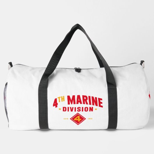 4th Marine Division "Fighting Fourth" White Custom Plunjezak (Achterkant)