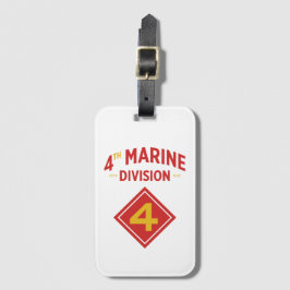 4th Marine Division United States Military Bagagelabel
