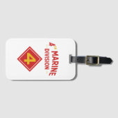 4th Marine Division United States Military Bagagelabel (Voorkant (horizontaal))