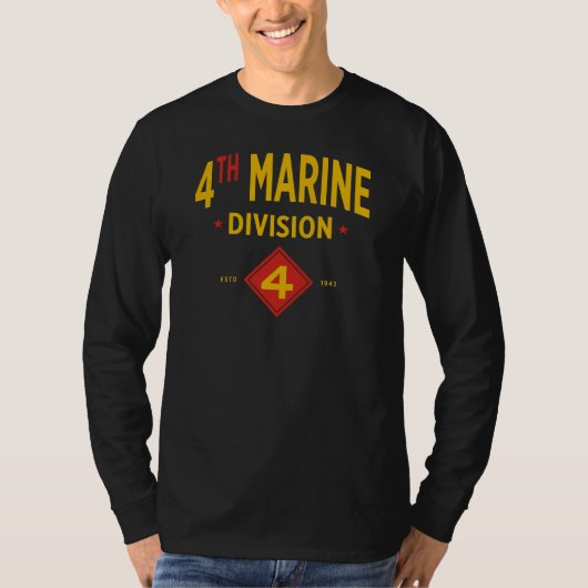 4th Marine Division United States Military Long T-shirt (Voorkant)