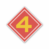 4th Marine Division United States Military Sticker (Voorkant)
