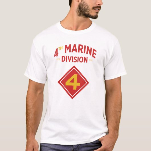 4th Marine Division United States Military T-shirt (Voorkant)