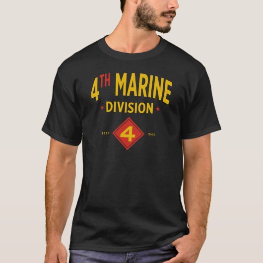 4th Marine Division United States Military T-shirt (Voorkant)