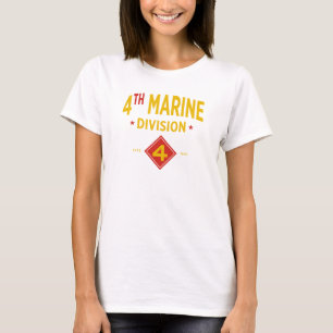 4th Marine Division Verenigde Staten Militaire Vro T-shirt
