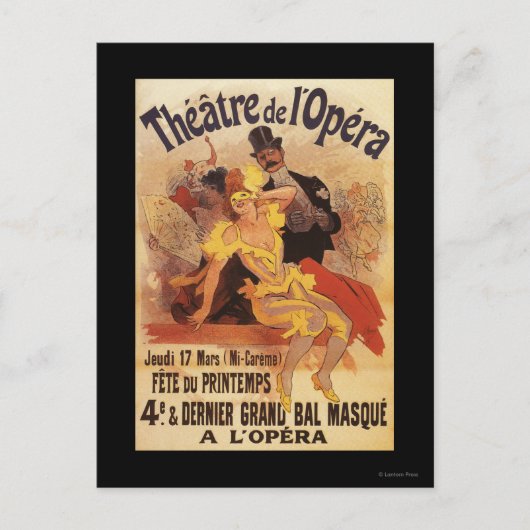 4th Masked Ball at Theatre Briefkaart (Voorkant)