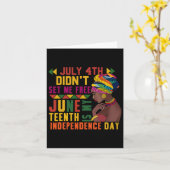 4th niet liet me vrij Juneteenth is mijn onafhanke Kaart (Gele Bloem)