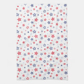 4th of juli Blauwe & Rode Patriottische Sterren Theedoek (Verticaal)