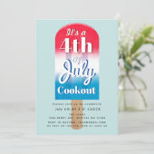 4th of Juli Popsicle Uitnodiging van de Raadplegin (Staand voorkant)