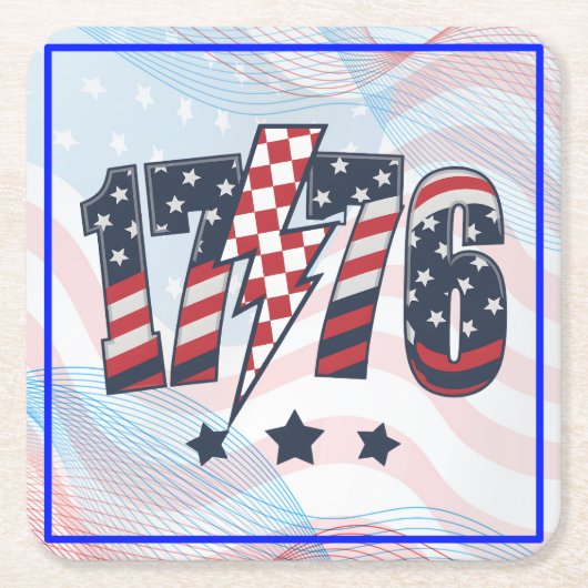 4th of July 1776-63751 Kartonnen Onderzetters (Voorkant)