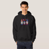4th Of July 2023 Patriotic Gnomes Funny American U Hoodie (Voorkant volledig)