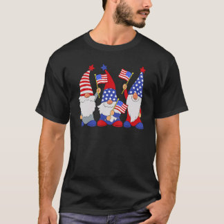 4th Of July 2023 Patriotic Gnomes Funny American U T-shirt