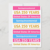 4th of July 2026 USA 250 Years Semiquincentennial  Kaart (Voorkant)