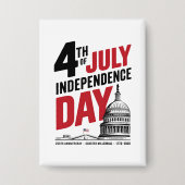 4th of July 250th Anniversary Independence Day Button (Voorkant)