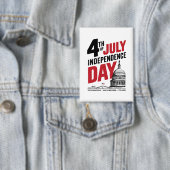 4th of July 250th Anniversary Independence Day Button (Insitu)