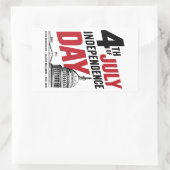 4th of July 250th Anniversary Independence Day Rechthoekige Sticker (Tas)