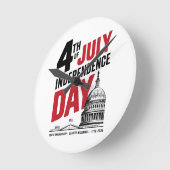 4th of July 250th Anniversary Independence Day Ronde Klok (Hoek)