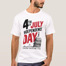 4th of July 250th Anniversary Independence Day T-shirt