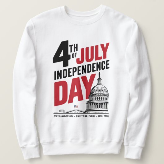 4th of July 250th Anniversary Independence Day Trui (Design voorkant)